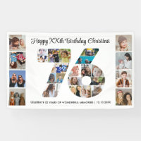 76th Birthday Party Number 76 Photo Collage