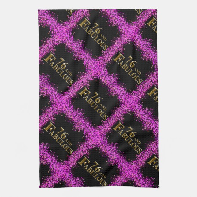76th Birthday  Tea Towel (Vertical)