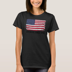 76th Birthday Vintage Usa Flag Awesome Since 1946 T-Shirt