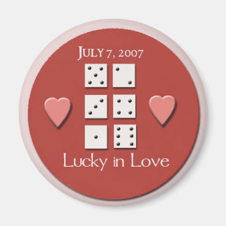 777 070707 wedding day magnet