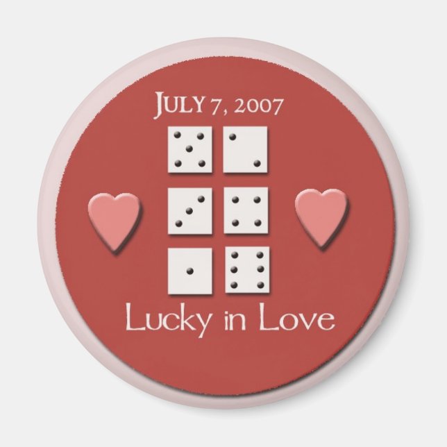 777 070707 wedding day magnet (Front)