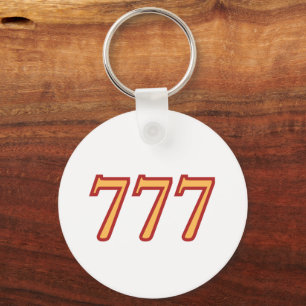 777 Angel Number Luck Key Ring