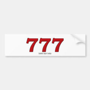 777 BUMPER STICKER
