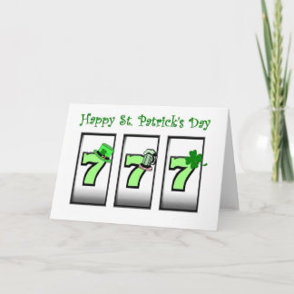777 Happy St. Patrick's Day Las Vegas Card