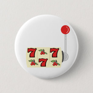 777 Jackpot 6 Cm Round Badge