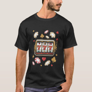 777 Jackpot Slots Gambling Fun Theme T-Shirt