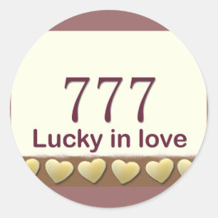 777 Lucky in love Classic Round Sticker