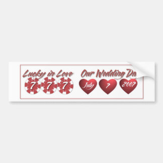 777 Wedding Bumper Sticker