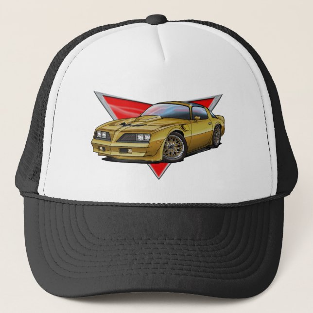 77-78 Gold Firebird Trucker Hat (Front)