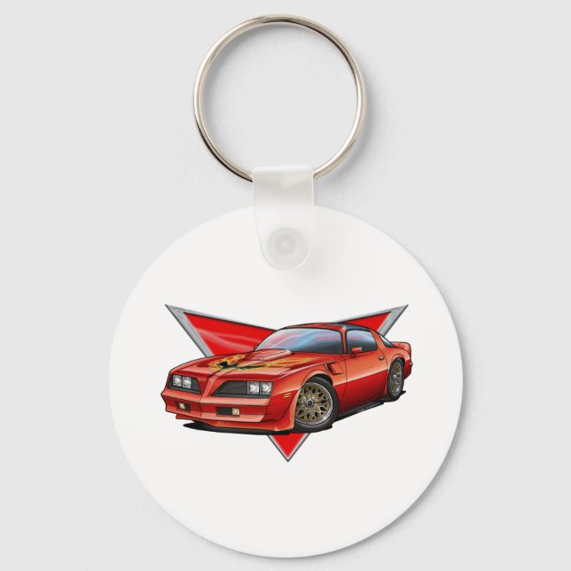 77-78 Red Firebird TA Key Ring (Front)
