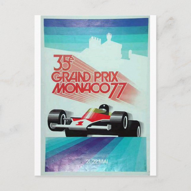 77 monoco grand prix postcard (Front)