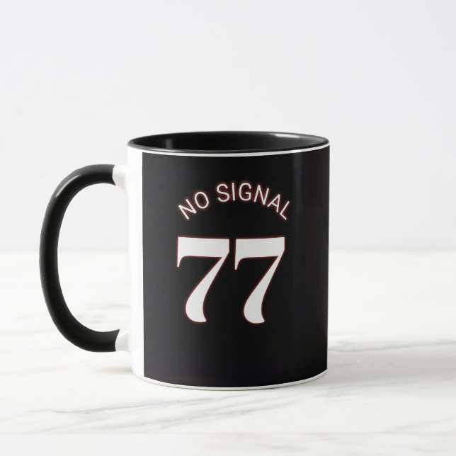 77 No Signal Black Mug (Left)