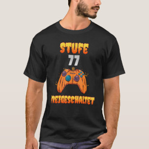 77 Year Old 77th Birthday Level 77 Unlocked Video T-Shirt