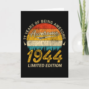 77 Year Old Bday 1944 Awesome Since 77th Birthday Card