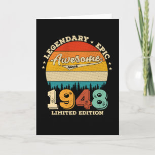 77 Year Old Bday 1948 Awesome 77th Birthday Gift Card