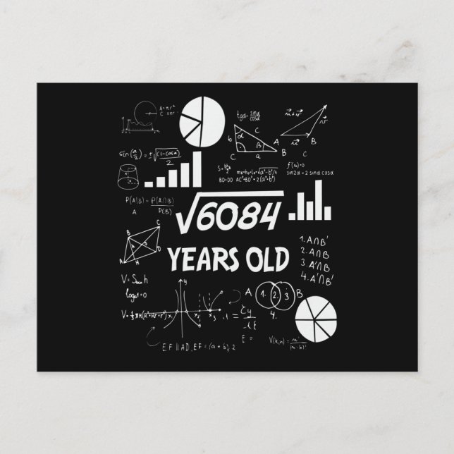 77 Year Old Bday Math Teacher 77th Birthday Gift Postcard (Front)