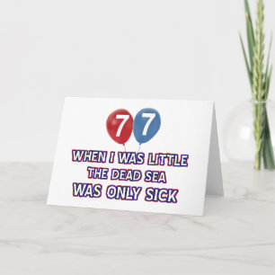 77 year old dead sea birthday designs card