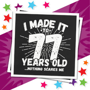 77 Year Old Sarcastic Meme Funny 77th Birthday Napkin