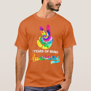 77 Years Of Being Awesome Tie Dye Birthday T-Shirt