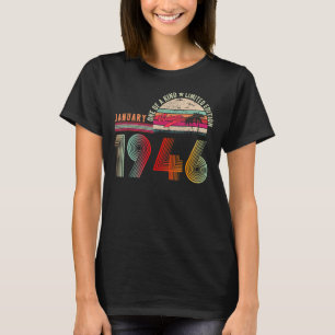 77 Years Old Vintage January 1946 77th Birthday T-Shirt