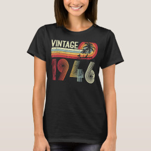 77 Yrs Old Men Women Vintage 1946 Retro 77th Birth T-Shirt