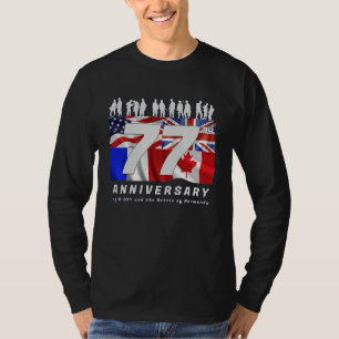 77th Anniversary WW2 D Day Landing of Allies Franc T-Shirt