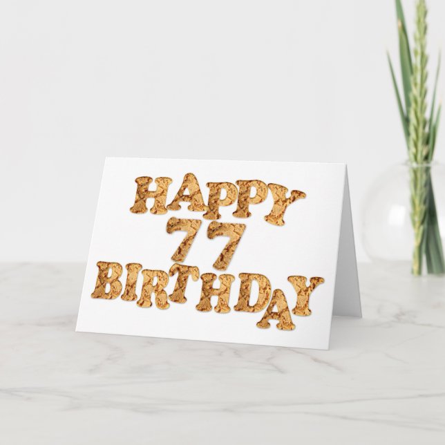 77th Birthday card for a cookie lover (Front)
