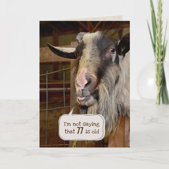 77th Birthday Old Goat  Card (Front)
