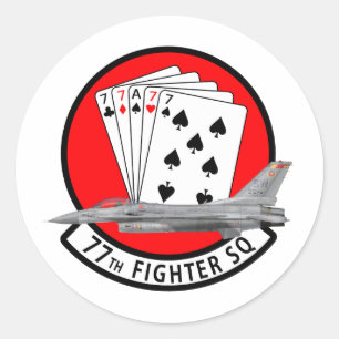 77th Fighter Squadron Classic Round Sticker