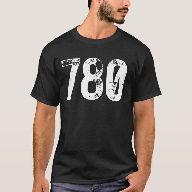 780 Area Code Edmonton AB Mobile Telephone Area Co T-Shirt (Front)