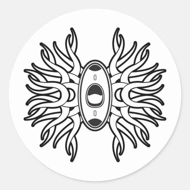 78_pattern classic round sticker (Front)