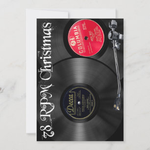78 RPM Christmas Holiday Card