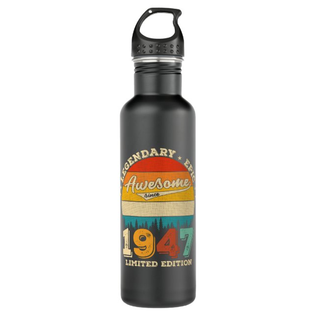78 Year Old Bday 1947 Awesome 78th Birthday Gift 710 Ml Water Bottle (Front)