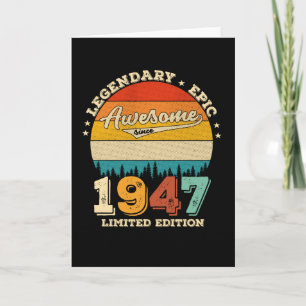 78 Year Old Bday 1947 Awesome 78th Birthday Gift Card