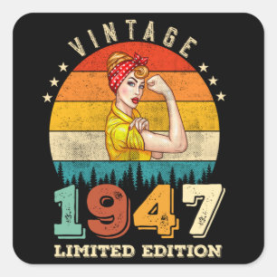 78 Year Old Bday 1947 Vintage 78th Birthday Women Square Sticker