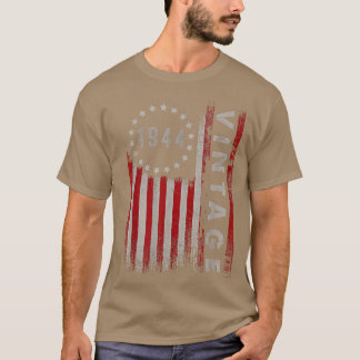 78 Year Old Gifts Vintage 1944 American Flag 78th  T-Shirt