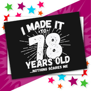 78 Year Old Sarcastic Meme Funny 78th Birthday Postcard