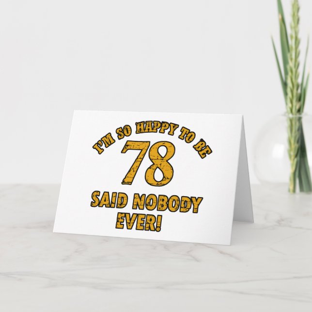 78 years Old birthday designs Card (Front)
