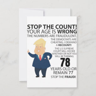 78 Years Trump Happy Birthday Present Funny
