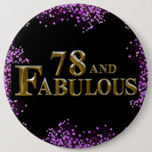 78th Birthday 6 Cm Round Badge