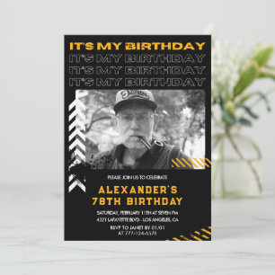 78th birthday invitations Men Photo Spray paint