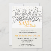 78th birthday invitations Save the date Dinner