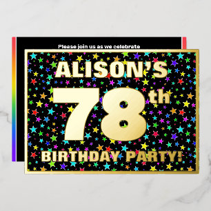 78th Birthday Party — Fun, Colourful Stars Pattern