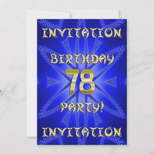78th Birthday party invitation