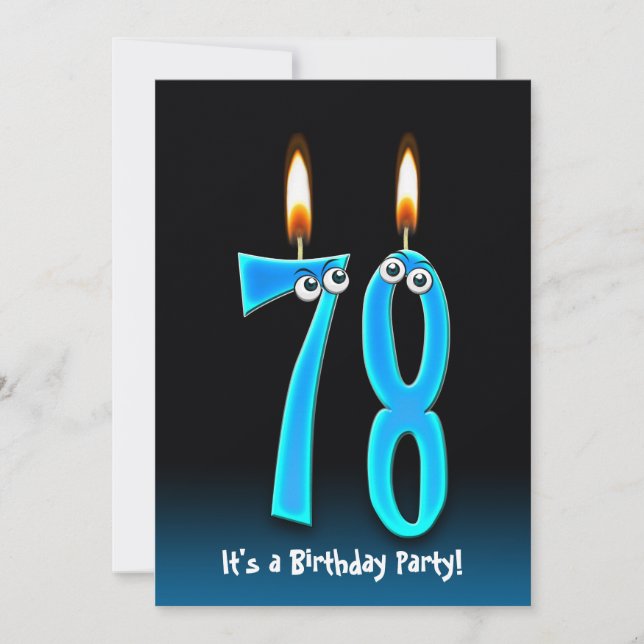 78th Birthday Party Invite (Front)