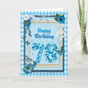 78th Birthday with a scrapbook effect Card
