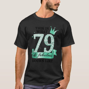 79 & Fabulous I Turquoise White Party Group Photo T-Shirt
