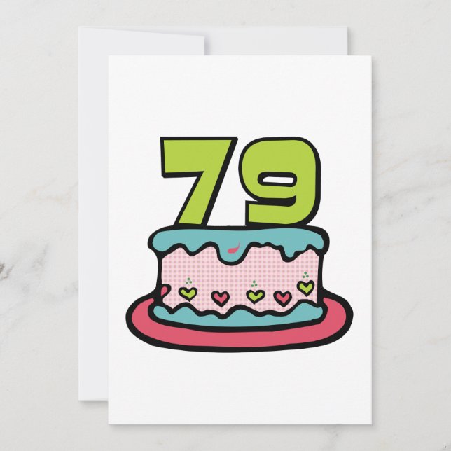 79 Year Old Birthday Cake Card (Front)