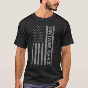 79 Year Old  Vintage 1943 American Flag 79th Birth T-Shirt