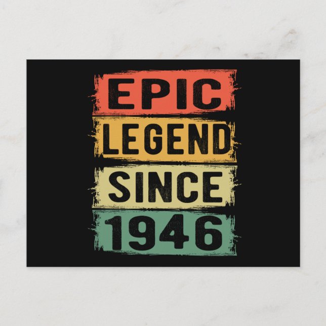 79 Years Old Bday 1946 Epic Legend 79th Birthday Postcard (Front)